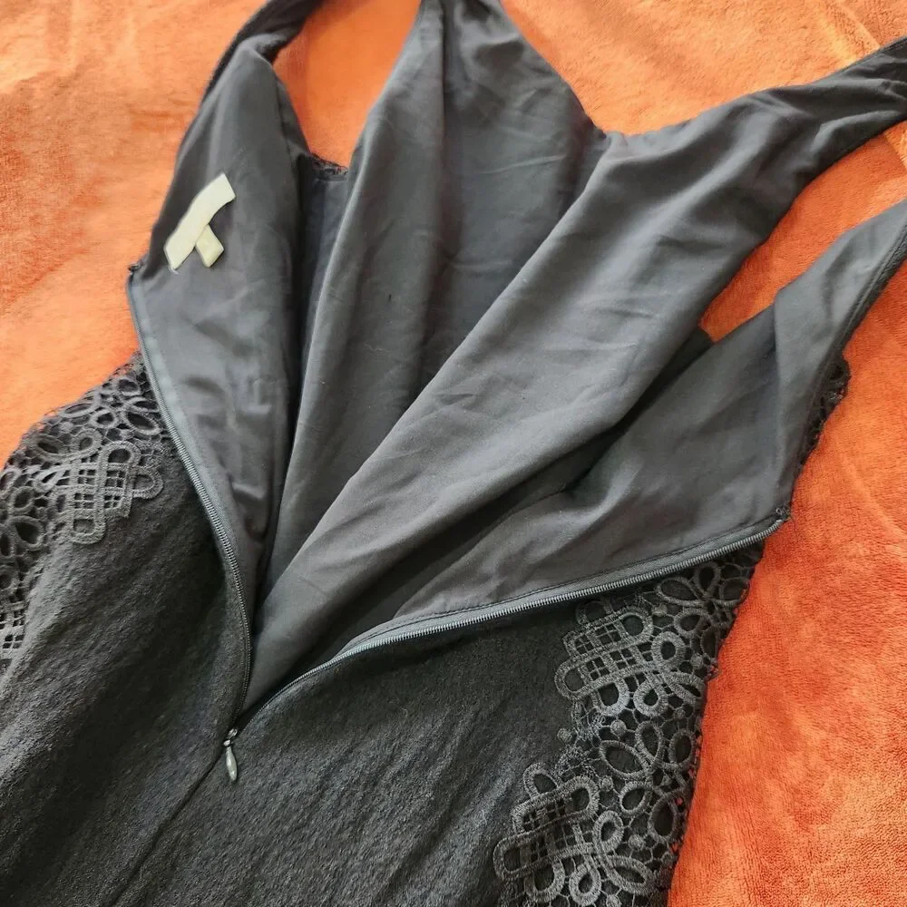 Banana Republic Wool Blend Dress Sleeveless Size 4 Black Lined